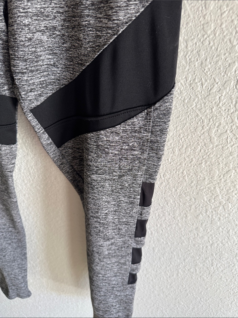 Always Gray Heather Leggings with Black Contrast Panels - Picture 3 of 7